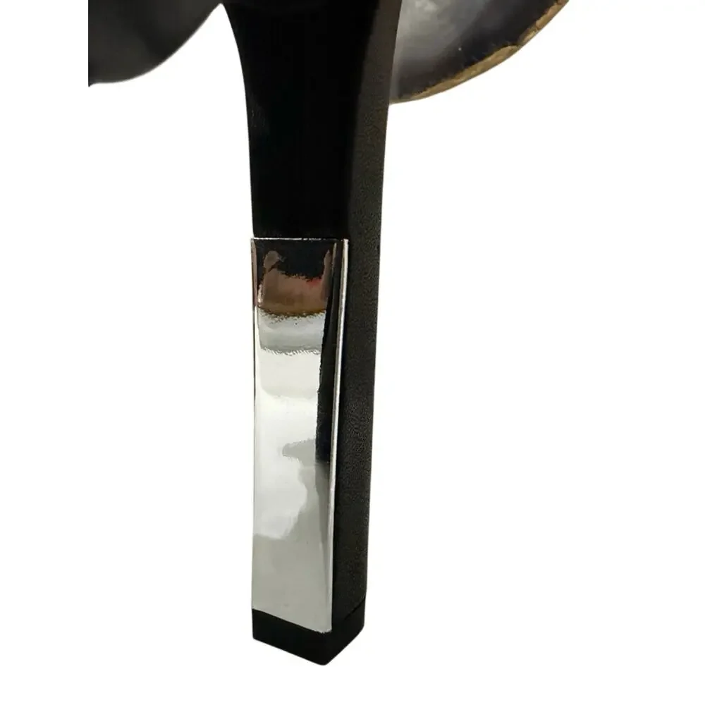 DKNY Ralia Leather Double Padded Strap Black Heels Square Toe| 9.5